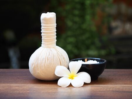 Thai Spa, herbal ball, compress ball, Thailandの写真素材