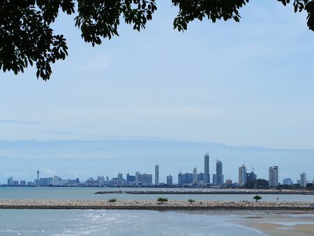 Pattaya beach in clear sky, Thailand.の写真素材