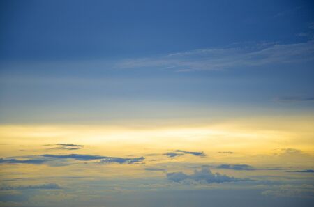 Clouds in the blue sky sunset, Thailandの写真素材