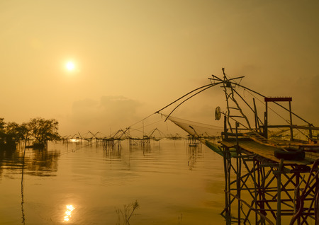 Landscape sunrise time from phattalung prefecture , Thailandの写真素材