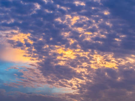 Clouds in the blue sky twilight sunset, Thailandの写真素材