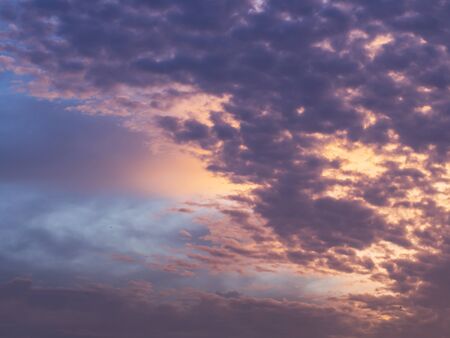 Clouds in the blue sky twilight sunset, Thailandの写真素材