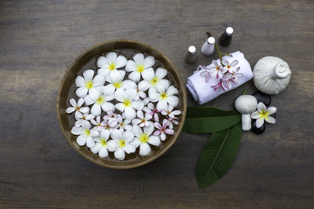 Spa treatment and product for female feet and hand spa, Thailand. select and soft focusの写真素材