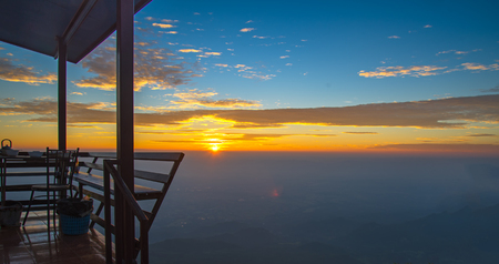 Sunrise in the morning on Phu Thap Boek Viewpoint, Phetchaboon (Thailand)の写真素材