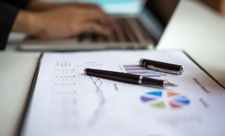 Business concept with money and documents graph, report financeの写真素材