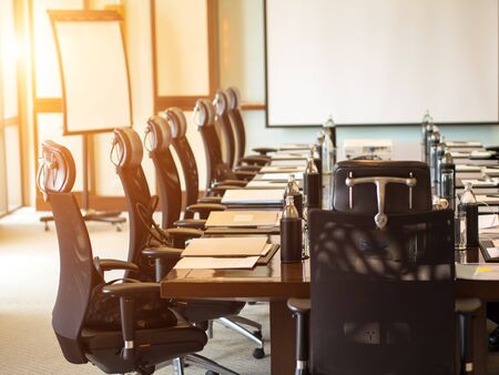 The detail shot of a meeting room, soft and select focusの写真素材