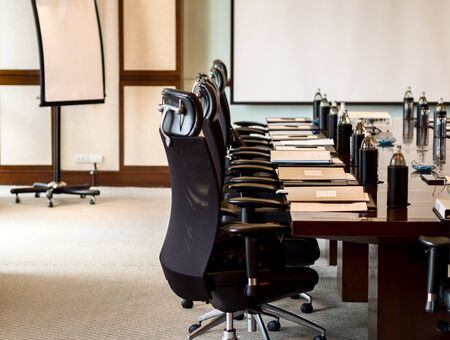 The detail shot of a meeting room, soft and select focusの写真素材