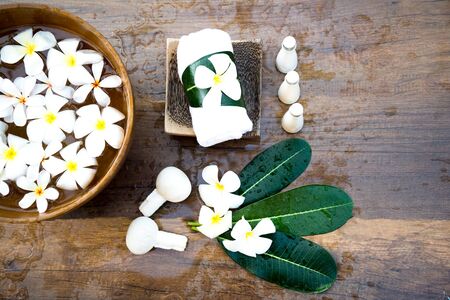 Spa massage compress balls, herbal ball and treatment  spa, Thailand, select focusの写真素材