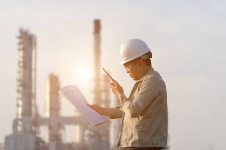 The man engineer at power plant, Thailandの写真素材