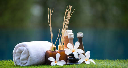 Spa scrub treatment and massage, Thailand, soft and select focusの写真素材