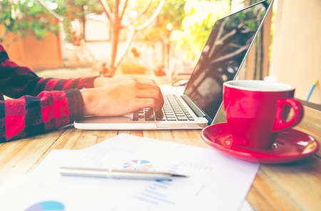 Business concept with money and documents graph, report finance, businessman writing graphの写真素材