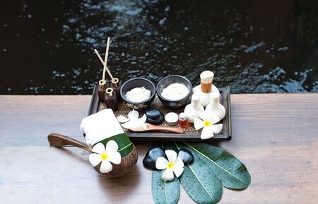 Spa scrub treatment and massage, Thailandの写真素材