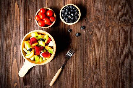 Healthy Fruits.Â  Fresh fruits salad diet slim fit for healthy lifestyle women.Â  Weight Loss and Diet Conceptの写真素材