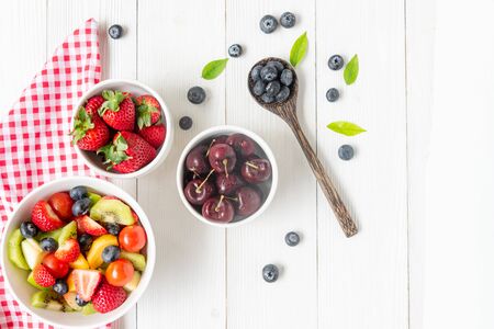Healthy Fruits.Â  Fresh fruits salad diet slim fit for healthy lifestyle women.Â  Weight Loss and Diet Conceptの写真素材