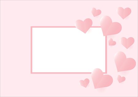 Happy Valentine day greeting card with heart for celebrate special love day.  Vector illustrationのイラスト素材