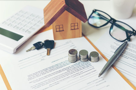 Investor of real estate.  The investment home for living after retirement life.  Investment mortgage fund finance and interest rate home loan, real estate and  Investment Conceptの写真素材