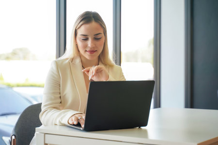 Business young woman or businessman present and start up new project to success together modern office.  Business Conceptの写真素材