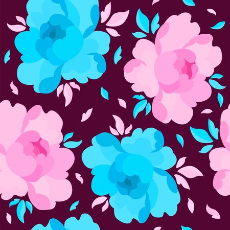 Flower peony patternのイラスト素材