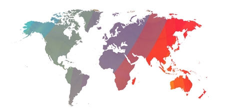 World map in colorist background.の写真素材