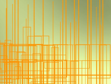 Orange structure over bright background