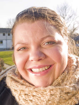 Beauty - Close up Portrait of a woman looking at youの写真素材