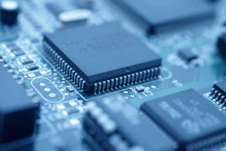 Futuristic technology - Cool blue image of a computer cpu
