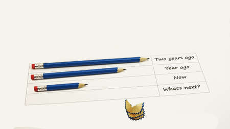 Abstract idea using black pencils. Isolated on white background.