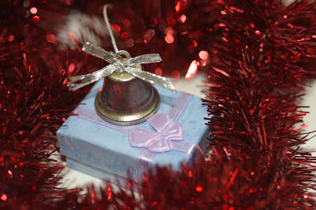 Golden Christmas decoration. Isolated on white background.