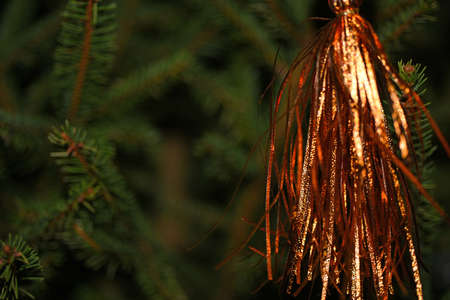 Christmas colored lights. Macro photo of christmas decoration