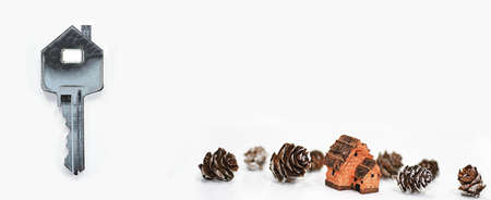 Header photo with abstraction of buying propertyの写真素材