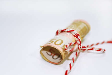 Abstract photo of euro money.の写真素材