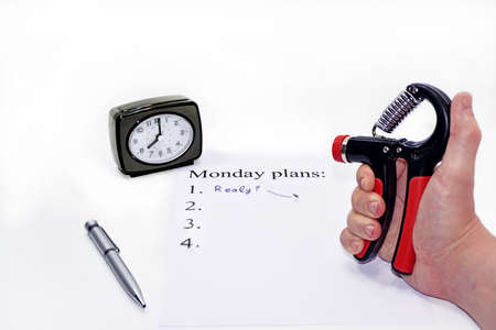 Abstract composition of making Monday plans.の写真素材