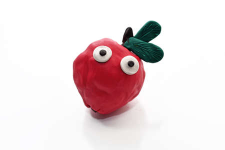 Fruits from plasticine. Isolated on white background.の写真素材