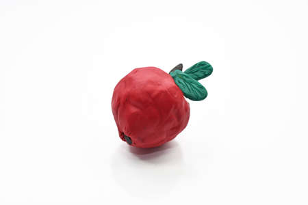 Fruits from plasticine. Isolated on white background.の写真素材