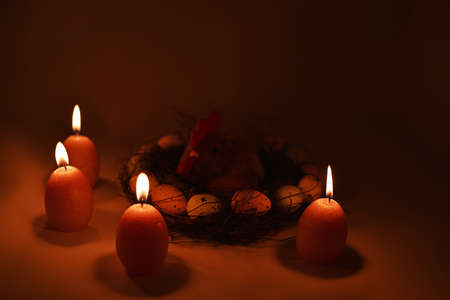 Happy Easter. Abstract composition for Easter celebration.の写真素材