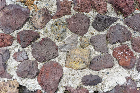 Texture made from small stones. Abstract composition.