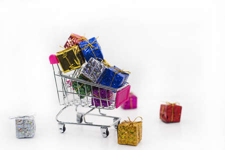 Abstract shopping composition with euro coins.の写真素材