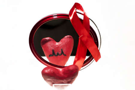 World AIDS Day abstract photo. Isolated on white background.の写真素材