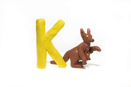 Letters made from Play Clay with some visualizations. High quality photo.の写真素材