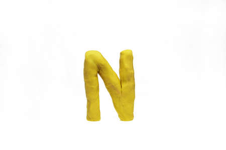 Latin Alphabet made from Play Clay. High quality photo.の写真素材