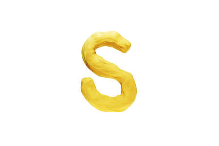 S Alphabet made from Play Clay. High quality photo.