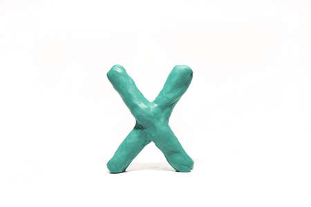 Latin Alphabet made from Play Clay. High quality photo.の写真素材