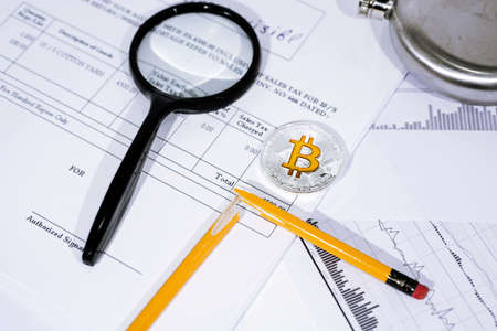 Bitcoin abstract photo. Crypto currency abstract photo.