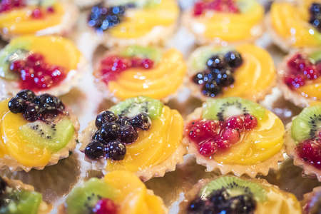 Summer dessert made from fruits and berries. Wedding food photoの写真素材