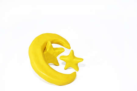 Symbols of Islam. Objects made from Play Clay. Abstract isolated photo.の写真素材