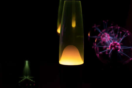 Electricity fire-ball. Abstract photo of electric waves. Static electricityの写真素材