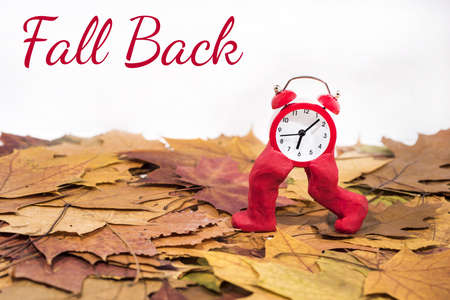 Daylight Saving Time. Wall Clock going to winter time. Autumn abstraction. Fall back time.