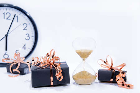 Christmas gift on whiteの写真素材