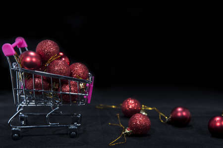 Christmas gift on black