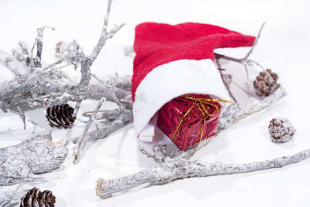 Christmas decoration on whiteの写真素材